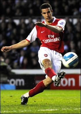Arsenal striker Robin van Persie scored the opener against Blackburn, but it wasn't enough